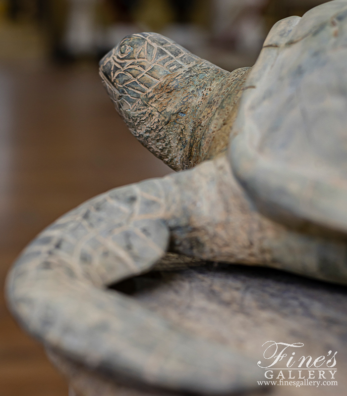 Bronze Statues  - Green Sea Turtle Bronze Statue - BS-1419